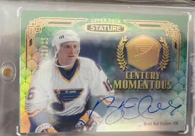 2020-21 Upper Deck Stature Century Moments Brett Hull Auto /25 CM-16 - Image 1 of 2
