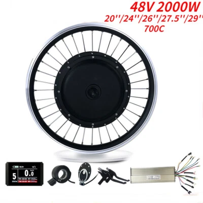 20''- 29er 700C 48V 2000W City MTB Electric Bicycle Front Hub Motor Wheel Kit - Image 1 of 4