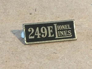 VINTAGE ORIGINAL PREWAR LIONEL TRAIN 249E STEAM BOILER CAB NICKEL NUMBER BADGE - Picture 1 of 2