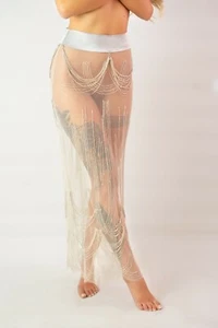 Agent Provocateur Ashanti Skirt Nightwear Chain Mesh Dress £1995 UK 6 AP1 - Picture 1 of 8