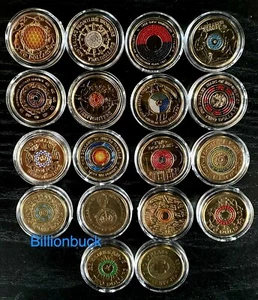 Australian $2 Remembrance Anniversary collection 2 Dollar 2012 - 2022 18 Coins - Foto 1 di 2
