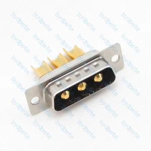 DB3 Pin D-SUB Solder 3W3 Male Plug 30A High Current Power Gold plate Serial port - Picture 1 of 4