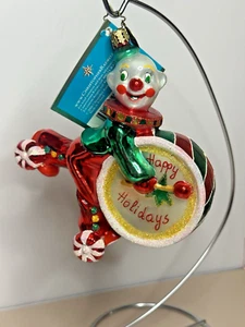 Christopher Radko Boppo Band Schlagzeuger Clown Glas Ornament EUC mit Etikett 1013226 - Bild 1 von 6