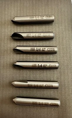 .250" 1/4" 82 DEGREE SINGLE FLUTE HSS COUNTERSINK Lot of 6 - Image 1 of 3
