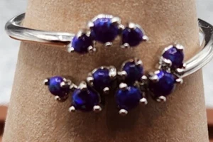 SZ 9 RING: Bomb Party "Swirling Stars Above" Lab Grown Violet Fire Opal RBP5957 - Picture 1 of 3