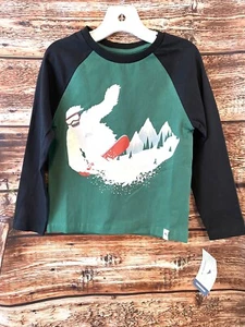 Tommy Bahama Kids Baseball Shirt XS (4) Christmas Abominable Snowman Shirt NWT - Picture 1 of 3