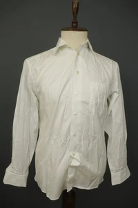 Camisa de vestir Eton blanca de algodón calce clásico manga larga con botones talla 40/15,75 - Imagen 1 de 13