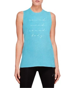 ASICS Womens Sound Script Muscle Tank Top - Picture 1 of 4