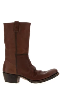 PRADA Caramel Leather Boots New And Authentic - Picture 1 of 5