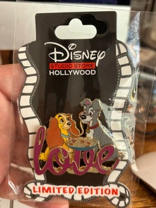 Prendedor de amor DSSH - Dama y el vagabundo Disney Studio Store Hollywood - Imagen 1 de 1