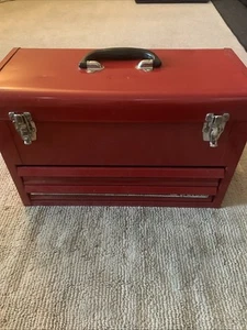 Vintage Craftsman 2 Two Drawer Deep Top Tool Box 19x9x13 - Picture 1 of 5