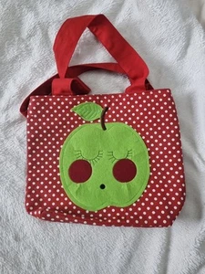 Kate Garey Blushing Apple shoulder tote Bag Polka Dot Red - Picture 1 of 3