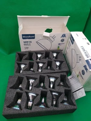 18x 12v AC/DC 6.5W = 60w GU5.3 MR16 LED Light Bulbs Neutral White 4500K 700LM - Image 1 of 4