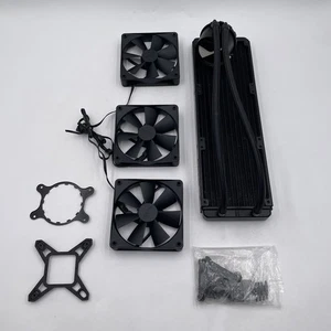 NZXT 360mm AIO CPU Liquid Cooler Customizable LCD Display 3 Fans Black - READ - Picture 1 of 10