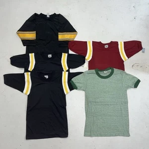 Lot of 5 Vintage Kids Jerseys Football Ringer Size M/L - Picture 1 of 18