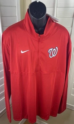 Nike Dri-Fit MLB Washington Nationals 1/2 Zip Pullover  Jacket, Men’s 3XL - NWT - Image 1 of 4