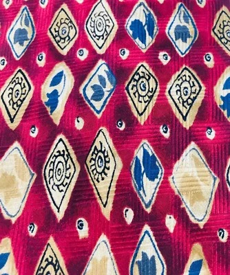 Corbata geométrica para hombre Gap 100 % seda roja amarilla azul, 56 1/2" X 4" Foto 1 de 4