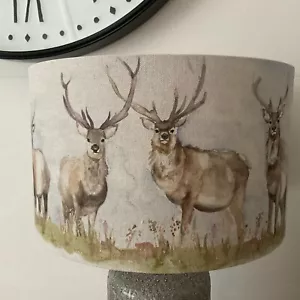 New Lampshade Handmade in UK - Voyage Maison Moorland Stag Fabric - Picture 1 of 2