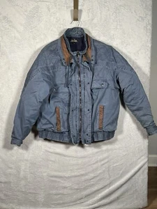 Vintage RAF Winterjacke Herren xl. Schwere Jacke mit Kunstleder. Größe XL - Bild 1 von 8