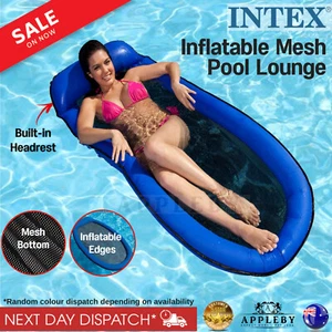 Floating Pool Mat Mattress Lounge Inflatable Mesh Bed Water Hammock Chair NEW - Picture 1 of 12
