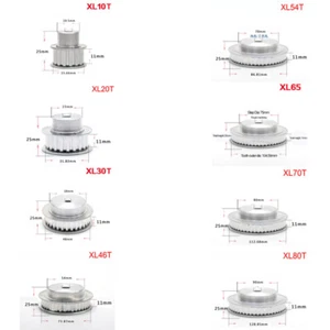 XL 10T-80T Polea de correa de distribución de dientes Rueda síncrona para correa de distribución de 10 mm de ancho - Imagen 1 de 55