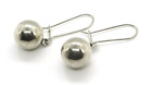 Mexico 925 Sterling Silver 14mm Bead Ball Dangle Drop Earrings
