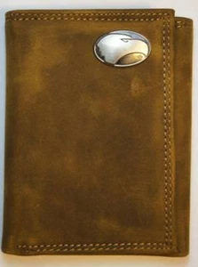 ZEP PRO Georgia Southern Crazy Horse Cuero Triple Cartera Caja de Regalo de Lata - Imagen 1 de 9