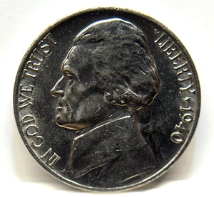 1940 Rev of 40 Proof Jefferson Nickel - 5C Early Date Proof Jefferson Full Steps - Picture 1 of 4