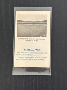 1969 Fleer Baseball Facts Stadium Cards, 1965 William Eckert, Houston Astrodome - Bild 1 von 1