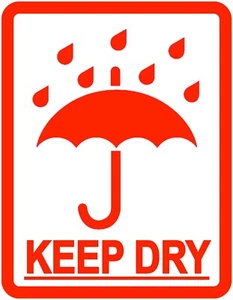 Pegatinas KEEP DRY - Grandes 80 x 103 mm - Frágiles - Etiquetas de paquetes - Imagen 1 de 15