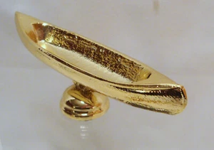 METAL GOLD VINTAGE CANOE TROPHY T0P T0PS FIGURES BOATS BOAT CANOE (BOX L) # 2 - Bild 1 von 6