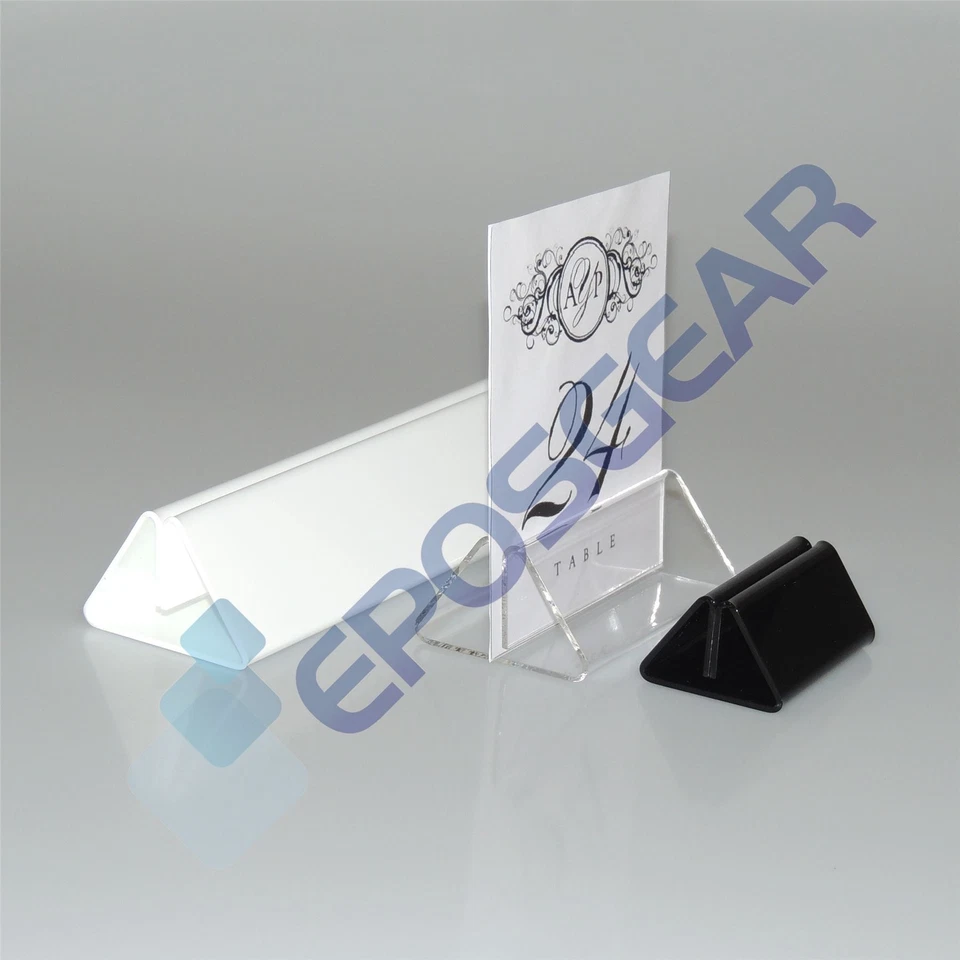Menu Card Showcard Acrylic Name Place Table Setting Sign Display Stand Holders - Image 1 of 1