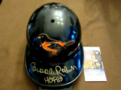 BROOKS ROBINSON HOF 83 MVP ORIOLES SIGNED AUTO VINTAGE ABC HELMET JSA BEAUTY - Image 1 of 4
