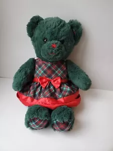 Peluche natalizio Costruisci un orso a quadri con vestiti verde - Foto 1 di 6