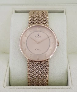 Vintage Rolex Cellini 4379 18K Yellow Gold 32mm Champagne Dial Watch 83 grams - Picture 1 of 10