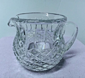 Vintage Bleikristall Schwer Saft Milch Cocktail Krug Handschliff 5" Hoch 5" Durchmesser - Bild 1 von 10