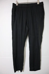 Trenery black linen blend pull up pants size 10 - Picture 1 of 3