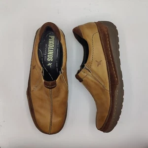 Pikolinos mens EU44 US11 Roble Loafers Brown Leather Suede Shoes Slip On - Picture 1 of 11