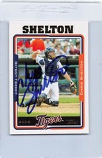 2005 Topps #566 Chris Shelton Tigers Signed Auto *H7830