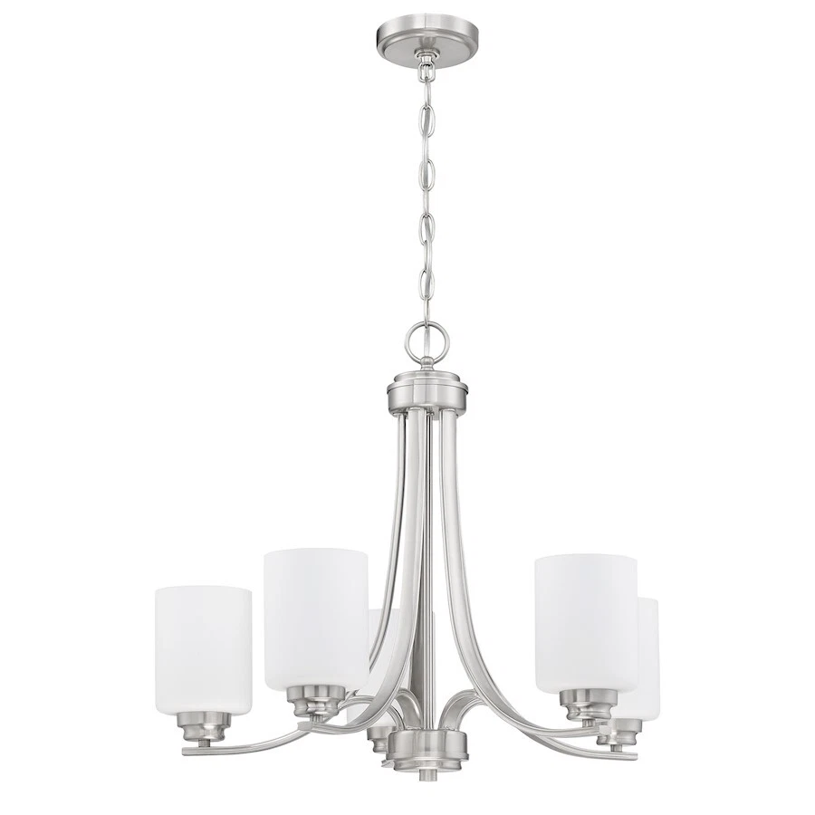Craftmade Bolden 5 Light Chandelier, BP Nickel/Frosted - 50525-BNK-WG - Image 1 of 1