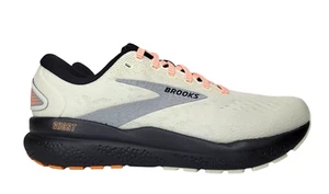 NEW Brooks Ghost 16 Running Shoes, Ecru/ Orange/ Black, Women's 7 B - Picture 1 of 5