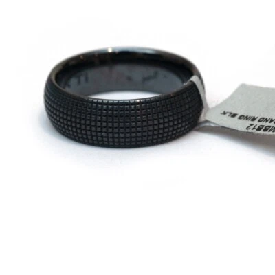 DAVID YURMAN New Men's 8mm Sky Band Ring in Black Titanium Size 12 - Image 1 of 4