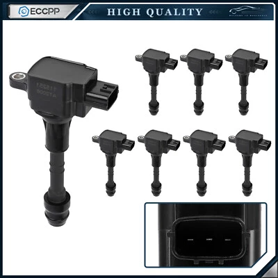 ECCPP 8 Ignition Coils For 03-08 Infiniti FX45 M45 02-2006 Infiniti Q45 4.5L V8 - Image 1 of 4