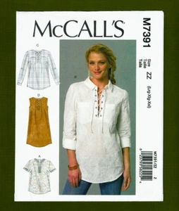 Pullover Tunic or Dress Sewing Pattern, 4 Variations (Sizes L-XXL) McCalls 7391 - Picture 1 of 6