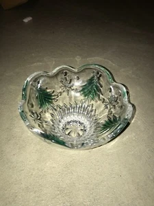 VINTAGE Lenox crystal glass christmas tree bowl - 3.5" x 6" - Picture 1 of 1