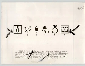 SYMBOLS of Proposed GLOBAL LANGUAGE Vintage 1973 Press Photo - Picture 1 of 2