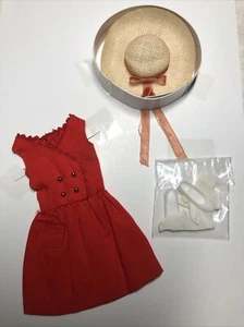 10” Vintage Mattel Barbie Skipper Outfit 1963 Red Sensation Cute Dress & Hat P64 - Picture 1 of 12