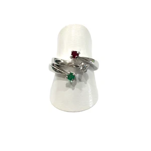 Anello Trilogy con brillanti multicolor 0,30 ct. - Imagen 1 de 4