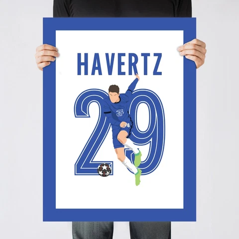 Kai Havertz, 2021 Champions League Chelsea Print/Poster/Wall-Art [Part 1 of 4] Cover