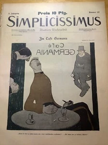 1900 RARE GERMAN SIMPLICISSIMUS MAGAZINE ~ ART NOUVEAU / JUDGENDSTIL  ERA - Picture 1 of 4